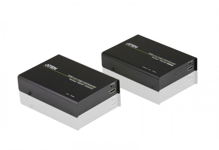 Удлинитель ATEN HDMI, 100 м., 1xUTP Cat5e, HDMI+RJ45, F, без шнуров, 2xБ.П.220> 5.3V VE812-AT-G VE812-AT-G
