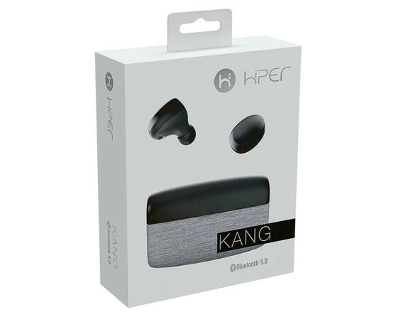 Наушники HIPER беспроводные TWS KANG Bluetooth 5.0 Li-Pol 2x40mAh+500mAh черный HTW-HDX2 HTW-HDX2