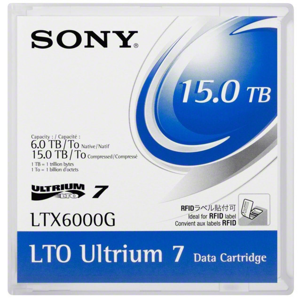 Картридж Sony Ultrium LTO7, 15TB (6Tb native), bar code labeled Cartridge (analog HP C7977L/ C7977A +label) LTX6000GN-LABEL LTX6000GN-LABEL