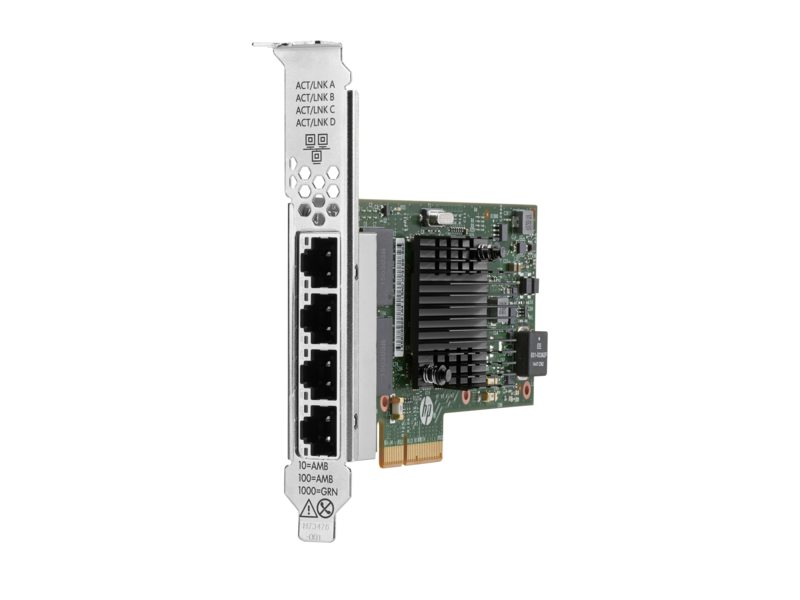 Сетевой адаптер HPE Ethernet 366T 4x1Gb, Intel I350-T4V2, PCIe(2.1), for Gen9/Gen10 servers 811546-B21 811546-B21