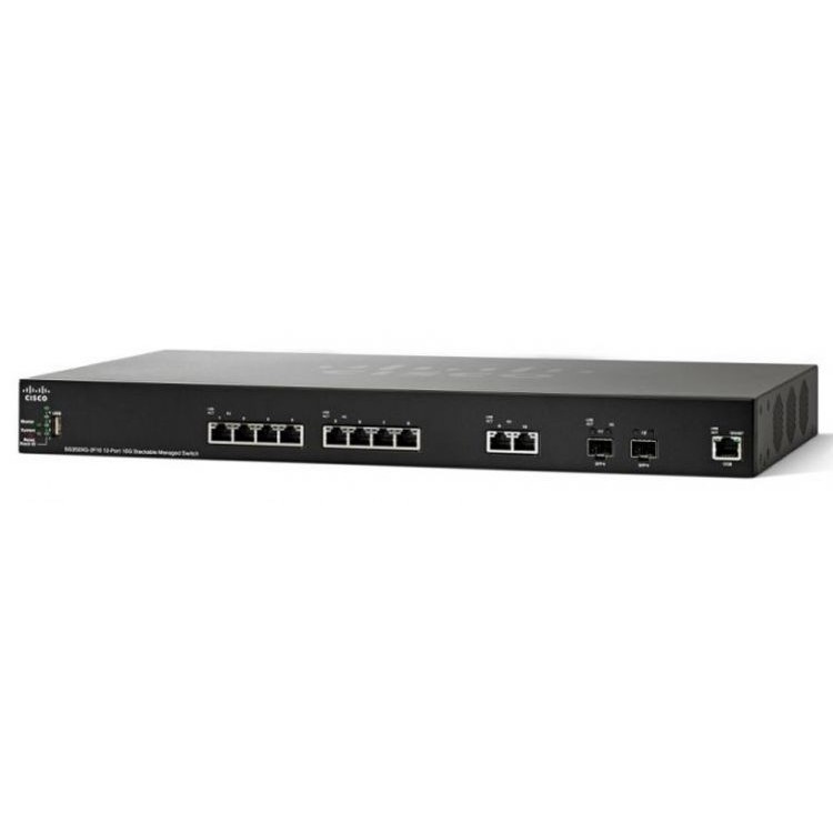 Коммутатор Cisco SG350XG-2F10 12-port 10GBase-T Stackable Switch SG350XG-2F10-K9-EU SG350XG-2F10-K9-EU
