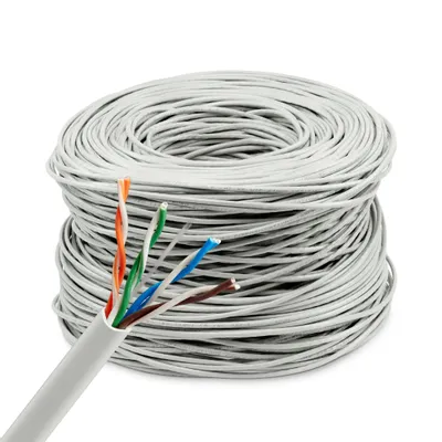 Кабель Buro сетевой UTP 4 пары cat5E solid 0.50мм CCA 305м серый BU-CCA-050 BU-CCA-050