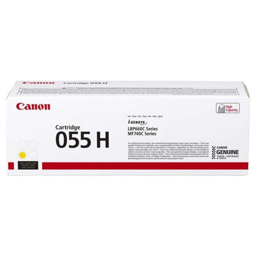 Тонер-картридж Canon желтый CRG 055 H Y (5900 стр.) для LBP66x/MF74x 3017C002 3017C002