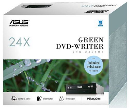 Привод DVD-RW ASUS RTL DRW-24D5MT/BLK/G/AS DRW-24D5MT/BLK/G/AS