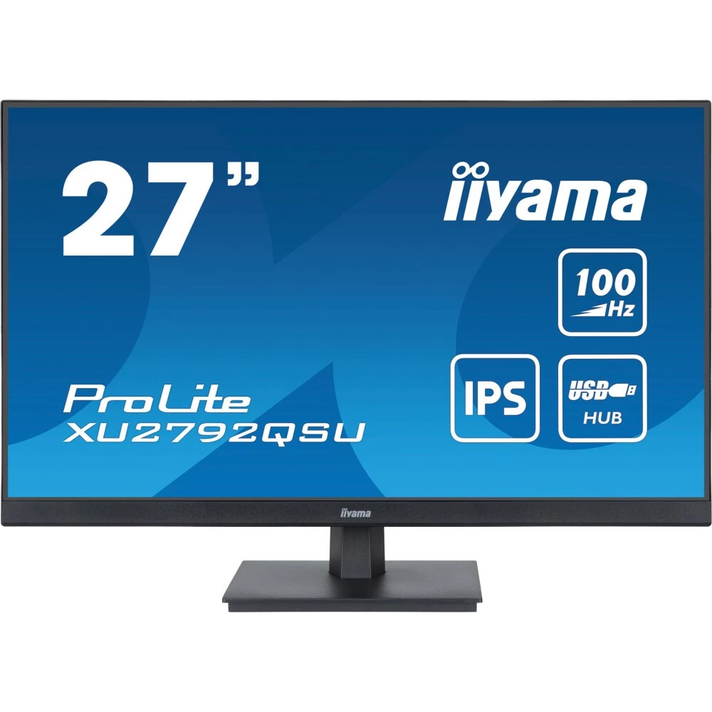 Монитор iiYama ProLite 27" черный IPS LED 16:9 DVI HDMI M/M матовая 1300:1 250cd 178гр/178гр 2560x1440 100Hz DP WQ USB XU2792QSU-B6 XU2792QSU-B6