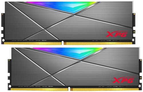 Модуль памяти ADATA 16GB DDR4 3200 DIMM XPG SPECTRIX D50 RGB Grey Gaming Memory Non-ECC, CL16, 1.35V, 1024x8, Kit (2x8GB), RTL (778129) AX4U320038G16A-DT50 AX4U320038G16A-DT50