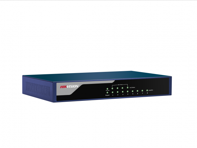 PoE коммутатор Hikvision DS-3E0108P-E 4 RJ45 100M PoE (1-4); 4 RJ45 100M (5-8) DS-3E0108P-E DS-3E0108P-E