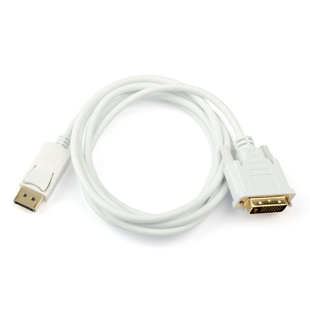 Кабель Atcom DVI <=> DisplayPort 1.8 m (DVI-D, белый, 1080P) AT9503 AT9503