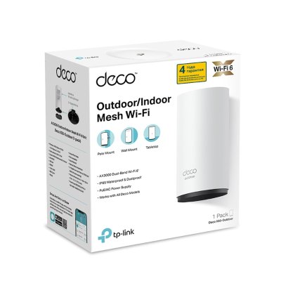 Mesh система TP-Link 802.11a/b/g/n/ac/ax, AX3000, 2.4 / 5 ГГц, до 2402 Мбит/с, LAN/WAN 3x1 Гбит/с  Deco X50-PoE(3-pack) Deco X50-PoE(3-pack)