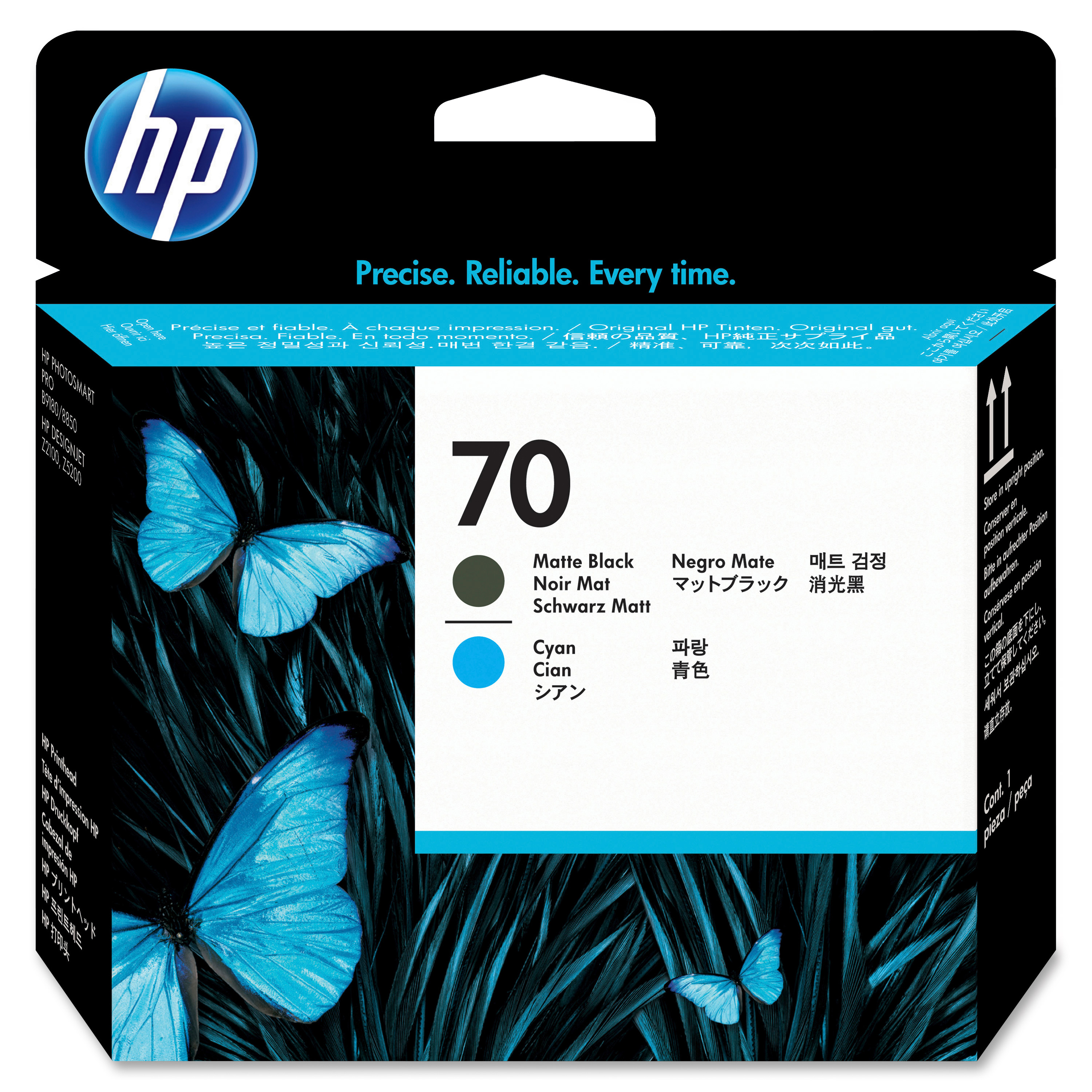 Печатающая головка HP 70 Matte Black + Cyan printhead  (C9404A) C9404A #2