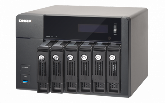 Сетевой RAID-накопитель QNAP 6 отсеков для HDD, HDMI-порт. Четырехъядерный Intel Celeron J1900 2,0 ГГц, 8ГБ. TS-653 Pro-8G TS-653 Pro-8G