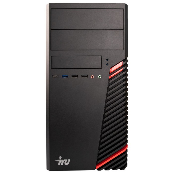 Персональный компьютер iRU Office 510H4SM MT i5 10400 (2.9) 8Gb 1Tb 7.2k SSD240Gb UHDG 630 Free DOS GbitEth 400W черный 1685470 1685470