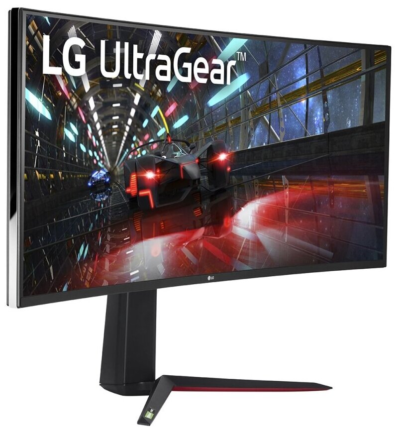 Монитор LG 37.5" Nano IPS LED изогнутый, 3840x1600, 1ms, 178°/178°, 750cd/m2, 1000:1, 2*HDMI, DP, Usb-hub, 160Hz, HDR10, NVIDIA G-Sync, HAS, Tilt, Подставка Ergo, Black 38GN950-B 38GN950-B #3