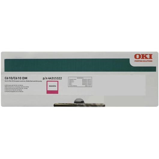 Тонер-картридж OKI для C610, 6k, малиновый (44315322) 44315322