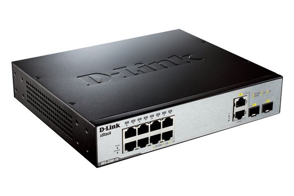 Коммутатор D-Link L2 Managed Switch with 8 10/100Base-TX ports and 1 100/1000Base-X SFP port and 1 100/1000Base-T/SFP combo-ports DES-3200-10/E DES-3200-10/E