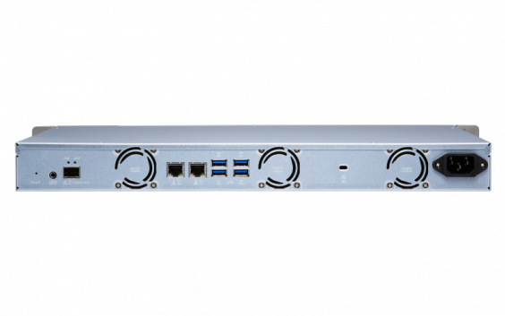 Сетевое хранилище QNAP NAS 4 HDD trays 10 GbE SFP+, rackmount, 1 PSU. ARM 4-core Cortex-A15 Annapurna Labs AL-314 1,7 GHz, 8 GB. W/o rail kit RAIL-B02 TS-431XeU-8G TS-431XeU-8G