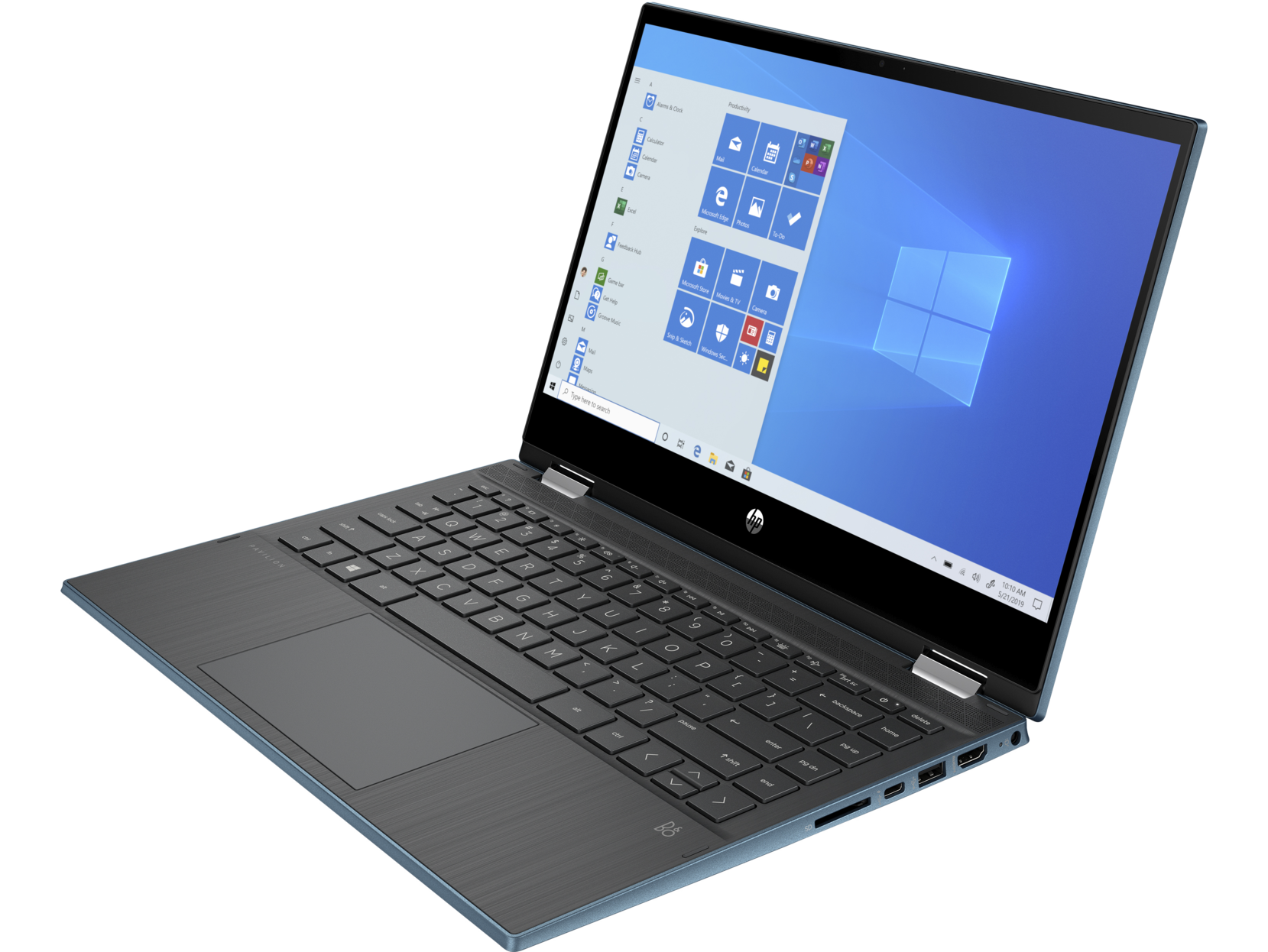 Ноутбук HP Pavilion x360 14-dw1004ur Pentium Gold 7505 4GB DDR4 1DM 3200 128GB SATA Intel UHD Graphics - UMA Win10 Forest teal FF Touch/14 HD Antiglare SVA 250 nits Narrow Border 2X2Q8EA 2X2Q8EA