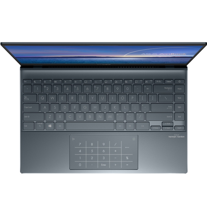 Ноутбук ASUS UX425EA-KI393T +cable+bag 14"(1920x1080 (матовый) IPS)/Intel Core i7 1165G7(2.8Ghz)/16384Mb/1024PCISSDGb/noDVD/Int:Intel Iris Xe Graphics/Cam/BT/WiFi/war 2y/1.17kg/Pine Grey/W10 + Support NumberPad / 90NB0SM1-M08860 90NB0SM1-M08860