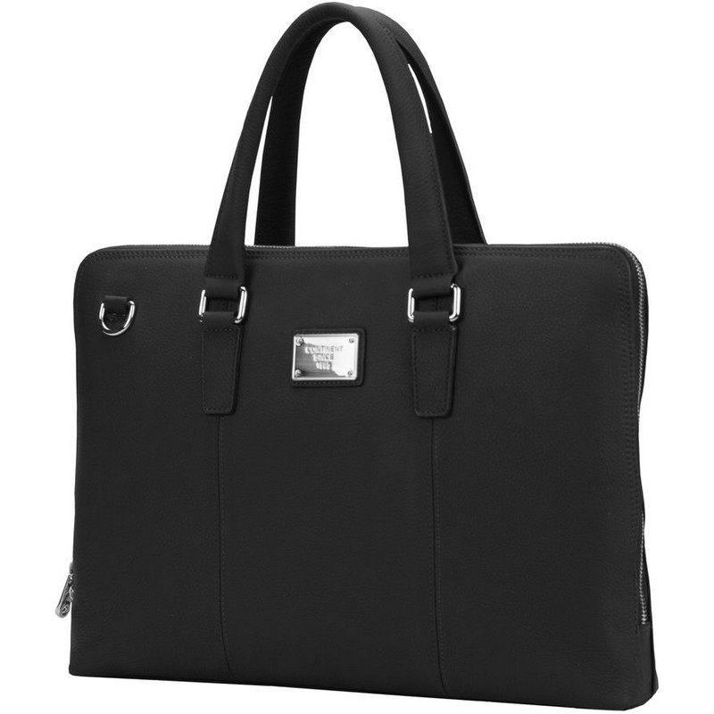 Сумка для ноутбука Continent натуральная кожа, черная, до 15,6" CL-105 Black CL-105 Black