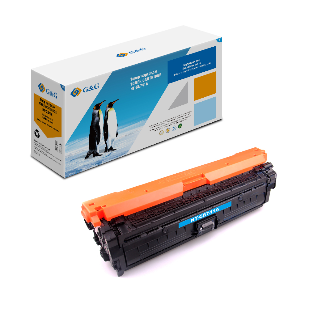 Тонер-картридж G&G голубой для НР LaserJet CP5225/CP5225N/CP5225DN (7300стр) NT-CE741A NT-CE741A