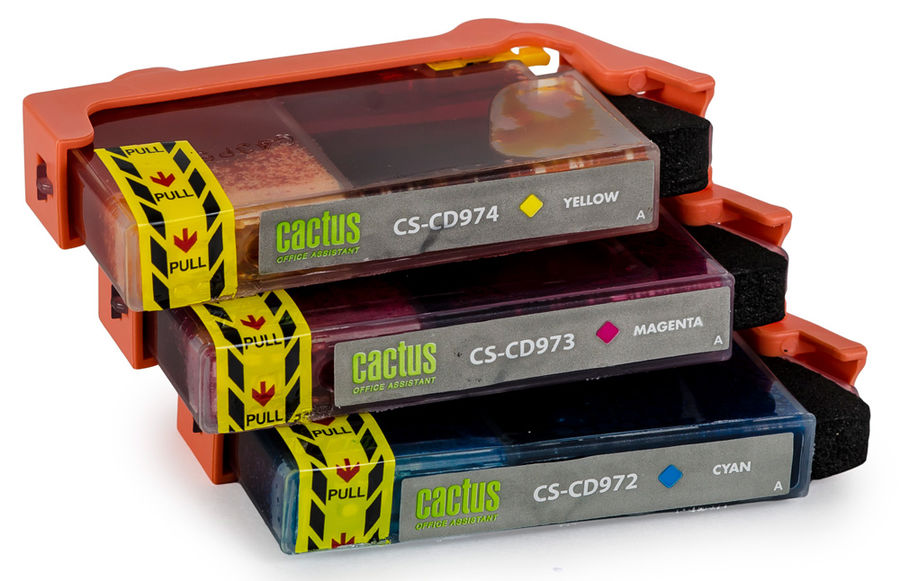 Картридж Cactus струйный СS-CD972/3/4 №920XL голубой/желтый/пурпурный набор карт. для HP DJ 6000/650 СS-CD972/3/4 СS-CD972/3/4