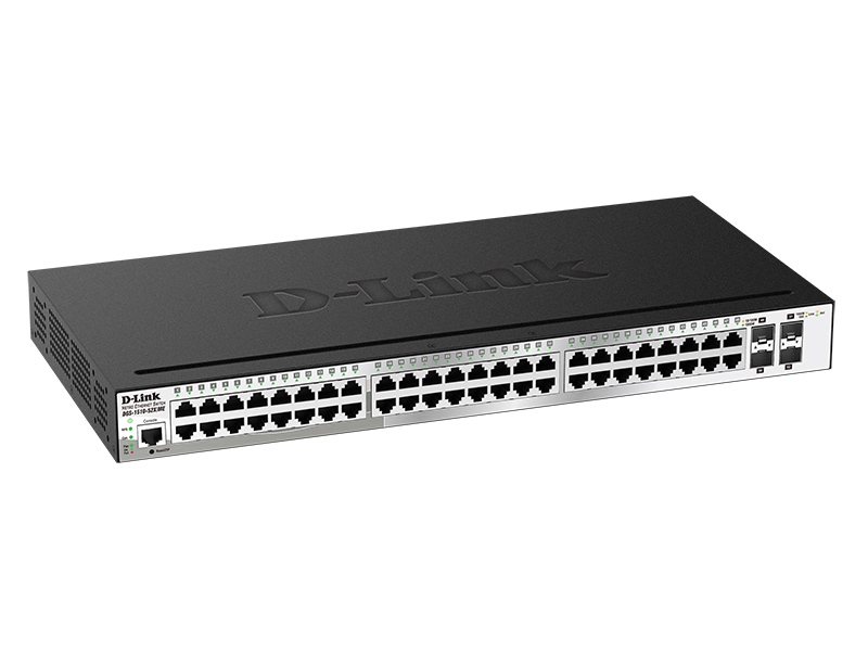 Коммутатор управляемый L2 Managed Switch with 48 10/100/1000Base-T ports  and 4 10GBase-X SFP+ ports DGS-1510-52X/ME DGS-1510-52X/ME