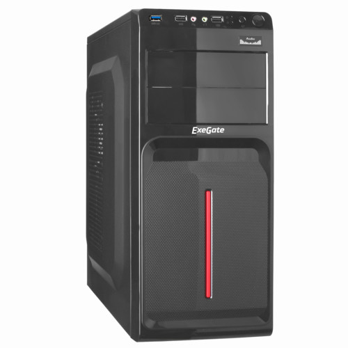 Корпус Exegate Miditower Exegate AB-221 <Black, БП AB500, 80mm, ATX, 3*SATA, USB, Audio> EX247937RUS EX247937RUS
