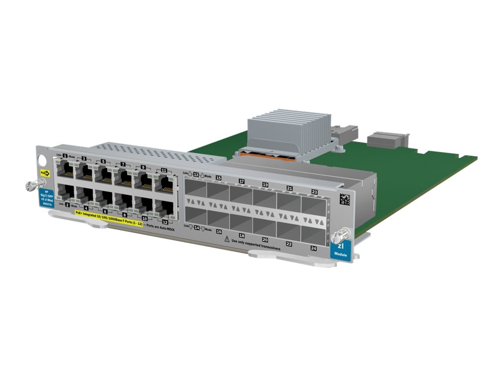 Модуль HPE 12p Gig-T PoE+/12p SFP v2 zl Mod J9637A J9637A