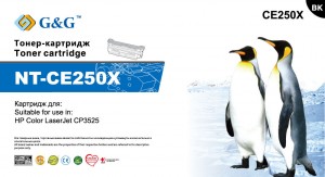 Тонер-картридж G&G черный для HP LaserJet CP3525 (12600стр) NT-CE250X NT-CE250X