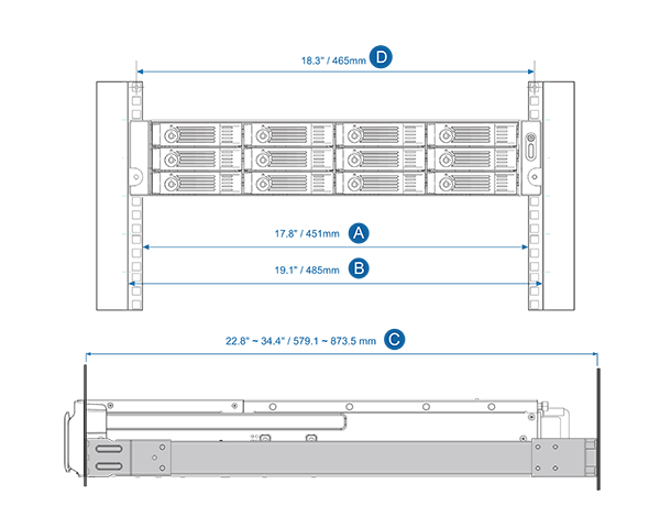 Комплект направляющих QNAP RAIL-A03-57 RAIL-A03-57 #2