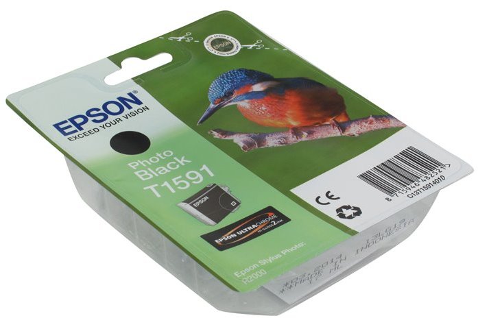 Картридж струйный Epson C13T15914010 for T1591 для Stylus Photo R2000 ((Photo Black) C13T15914010