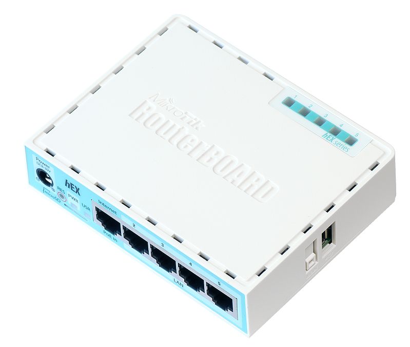 Маршрутизатор Mikrotik hEX Dual Core 880MHz CPU, 256MB RAM, 5x GIGABIT LAN, USB, RouterOS L4 RB750Gr3 RB750Gr3