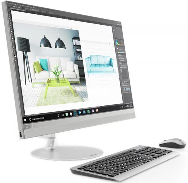 Моноблок Lenovo 520-22IKU 21.5" (1920х1080) WVA, i3-6006U(2.0GHz), 4GB, 1TB, Intel HD, DVDRW, KB+Mouse(USB), Win 10, Silver Lenovo  F0D50055RK F0D50055RK