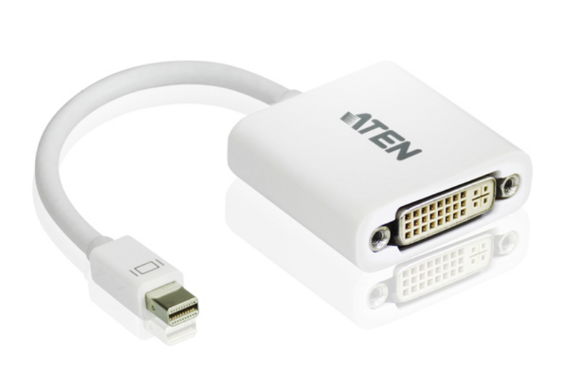 Конвертор ATEN Mini DisplayPort=>DVI Digital, Mini DisplayPort>DVI-I, Male>Female, без Б.П., (1920x1200/1080p HDTV) VC960-AT VC960-AT