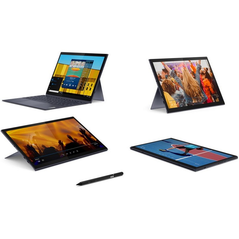 Планшетный компьютер Lenovo Yoga Duet 7 13IML05  13.0'' WQHD (2160x1350) IPS/Intel Core i5-10210U 1,6 GHz Quad/8GB/256GB/Intel® UHD Graphics/no3G/WiFi/5.0/USB-C 3.2/5.0MP+5.0MP/microSD/PEN/40.00Wh/10,8 h/799 g/ W10/1Y/GREY  82AS000ARU 82AS000ARU