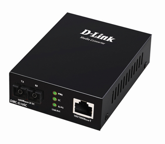 Медиаконвертер D-Link Media Converter 1000Base-T to 1000Base-LX, SC, Single-mode, 1310nm, 10KM, Stand-alone DMC-G10SC/A1A DMC-G10SC/A1A