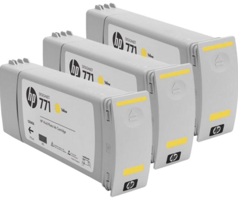 Картридж струйный HP 771C желтый x3уп. для HP DJ Z6200 (775мл) B6Y34A B6Y34A