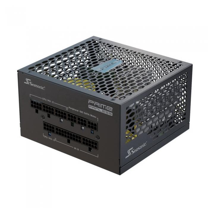 Блок питания Seasonic PRIME Fanless PX-500 Active PFC 0.99; Модульный, МВ (20+4), 2xCPU(4+4),2xPCI-E(6+2),8xSATA,3xMolex,1xMolex to SATA 3.3 Adapter,DC to DC, 50-60 Гц, защиты OPP/OVP/UVP/ OCP/OTP/SCP, MTBF>150000 ч SSR-500PL SSR-500PL