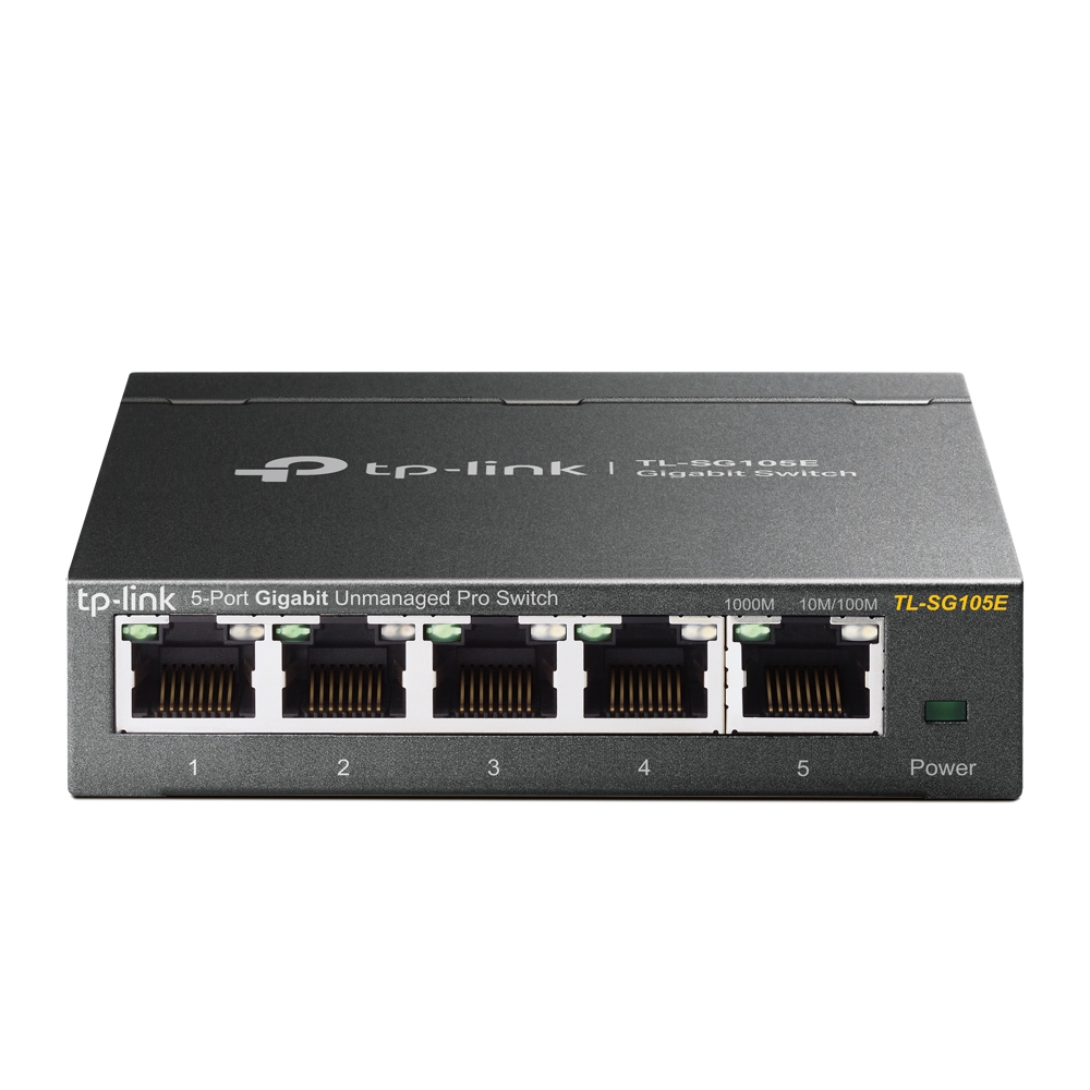 Коммутатор TP-Link Web-smart, настольный, 5*10/100/1000 Мбит/с, VLAN на базе MTU/порта/тэга, QoS, IGMP Snooping TL-SG105E TL-SG105E