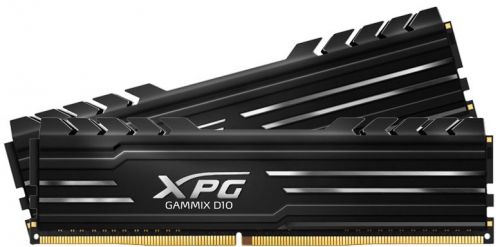 Модуль памяти ADATA 32GB DDR4 3600 DIMM XPG GAMMIX D10 Black Gaming Memory Non-ECC, CL18, 1.35V, 1024x8, Kit (2x16GB), RTL (775463) AX4U3600316G18A-DB10 AX4U3600316G18A-DB10