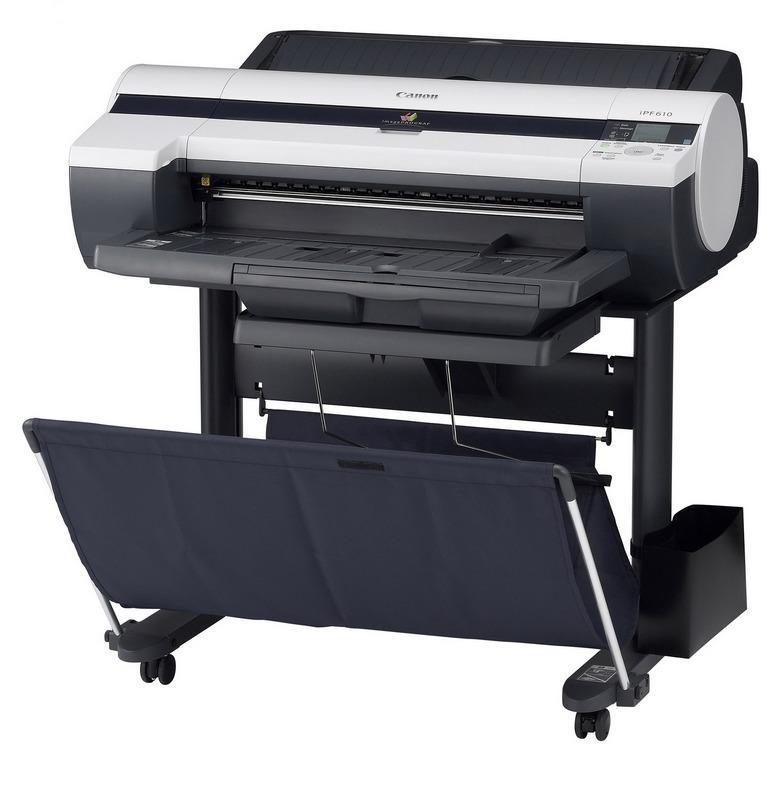 Плоттер Canon iPF610 24"/610mm, 5 colors(макс.объём-130мл), 2400x1200dpi, 256Mb, HP-GL/2, полистовая подача, USB/LAN 2159B003 2159B003