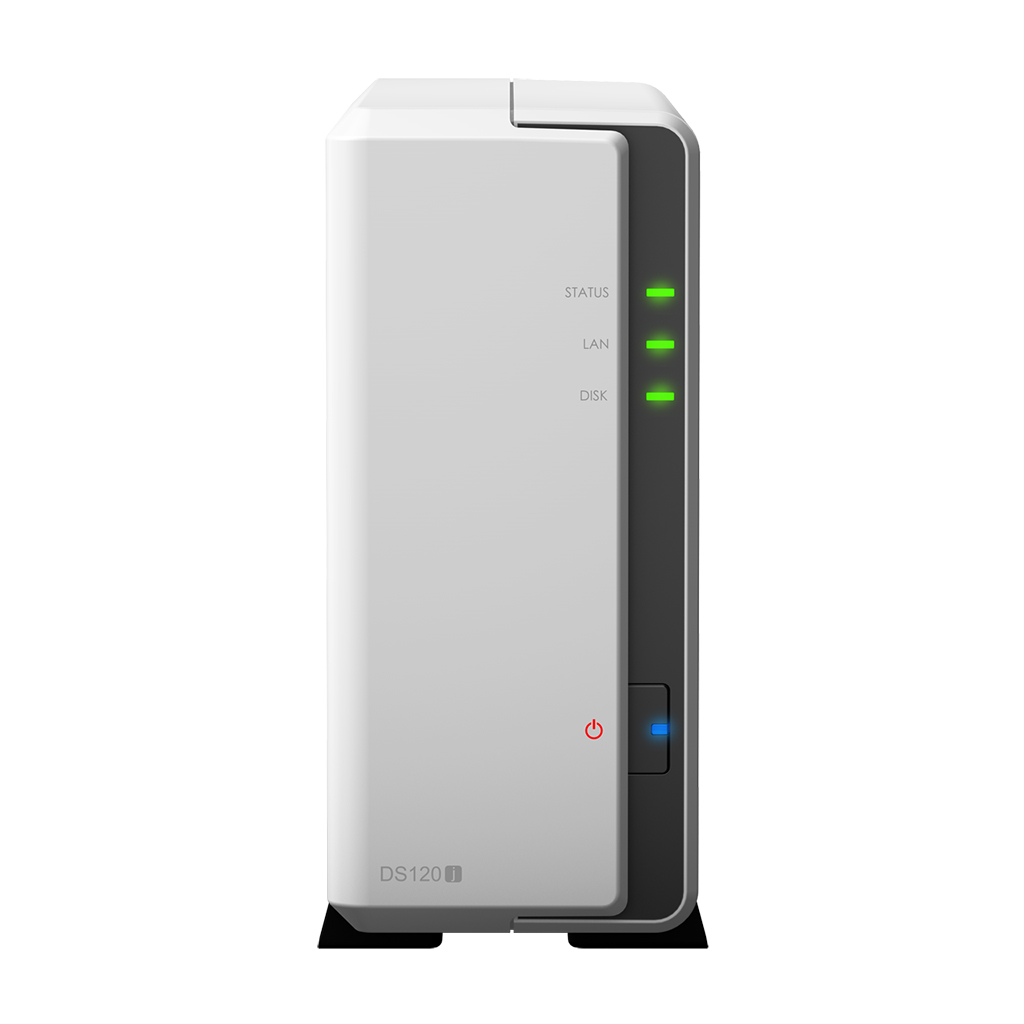 СХД Synology DS120J Marvell Armada 3700 2C 800MHz,512MB DDR3L,1*2.5/3.5" SATA HDD,1GbE,2*USB2.0 DS120j DS120j