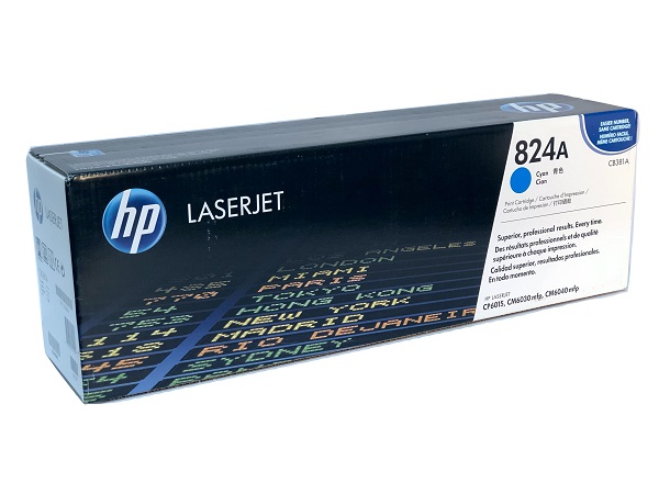 Тонер-картридж HP 824A Cyan для CLJ CP6015/CM6030mfp/CM6040mfp (31000 стр) CB381YC CB381YC