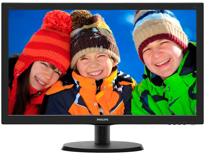 Монитор Philips 21.5" 223V5LHSB (00/01) Glossy-Black TN LED 5ms 16:9 HDMI 10M:1 250cd 223V5LHSB