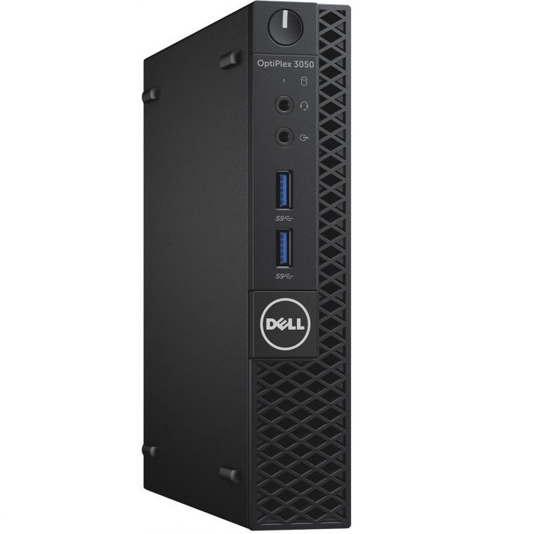 Персональный компьютер Dell Optiplex 3050 Micro i5 6500T (2.5)/8Gb/SSD256Gb/HDG530/Windows 7 Professional +W10Pro/Eth/клавиатура/мышь/черный 3050-8161
