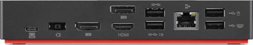 Док-станция Lenovo ThinkPad Universal USB-C Dock + евро шнур USB-А 3.1 Gen 1: 3 / USB 2.0: 2 / USB-C: 1 / Display Port: 2 / Аудиовыход: 1 / Kensington Lock: есть / RJ-45: 1 / HDMI: 1 40AY0090CN 40AY0090CN