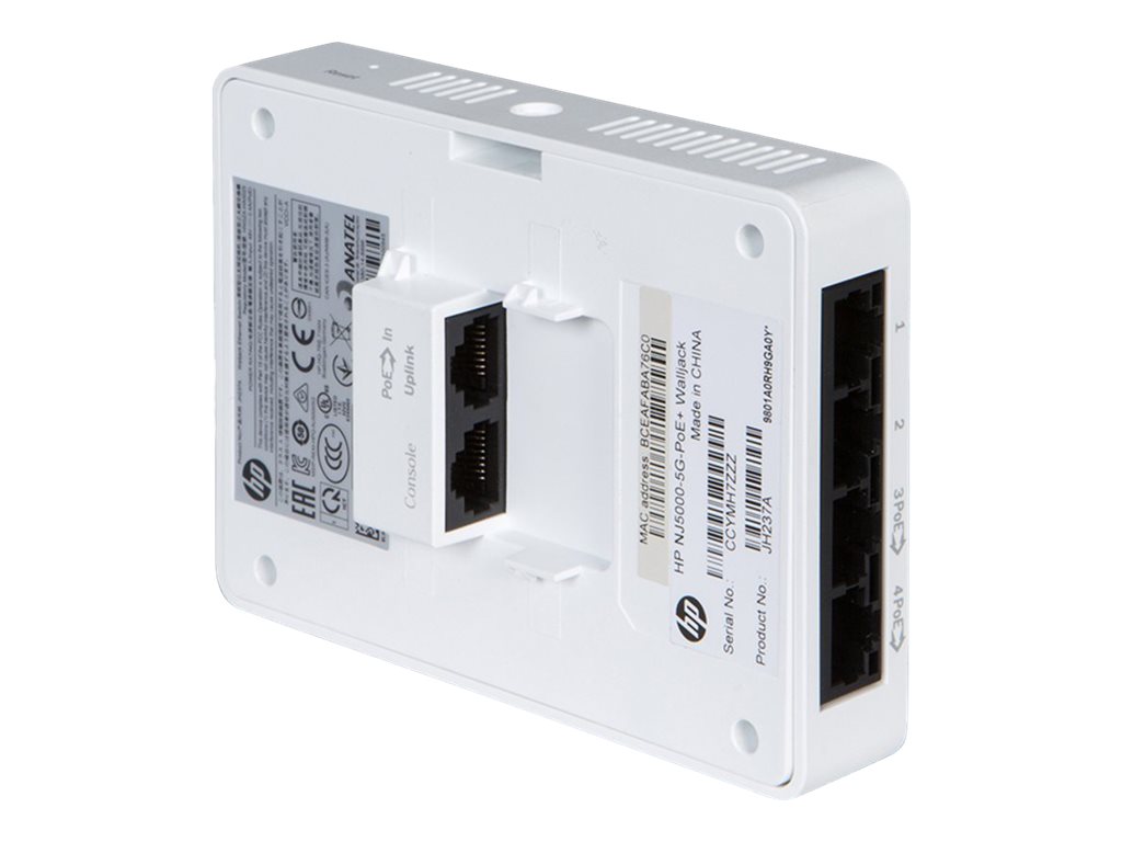 Инжектор HPE NJ5000 5G PoE+ Walljack JH237A JH237A #3
