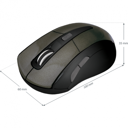 Мышь Defender беспроводная оптическая  Accura MM-965 коричневый,6кнопок,800-1600dpi 52968 52968