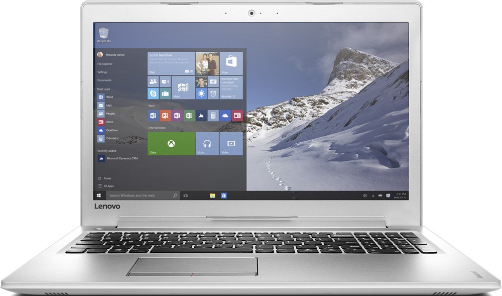 Ноутбук Lenovo IdeaPad 510-15 (80SV0047RK) 510-15IKB, 15.6" FHD IPS , i7-7500U (2.7GHz), 8GB (4+4), 1TB, nVidia GeForce G940MX 4GB, WiFi, BT, WebCam, Win 10, White 80SV0047RK