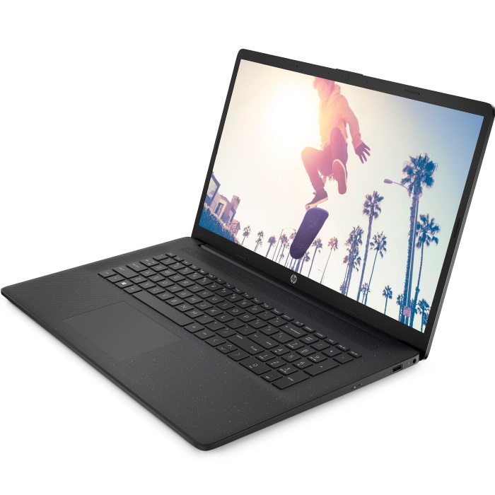 Ноутбук HP 17-cp0105ur 17.3"(1600x900)/AMD Ryzen 3 3250U(2.6Ghz)/8192Mb/512PCISSDGb/noDVD/Int:AMD Radeon Integrated Graphics /Cam/WiFi/45WHr/war 1y/Jet black/FreeDOS 4E2J6EA 4E2J6EA